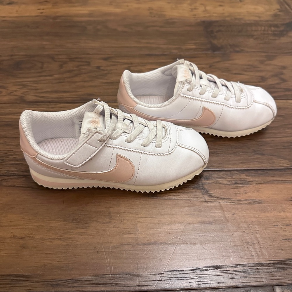 Nike Kids' Pink & White Cortez EasyOn Sneakers - Picture 4 of 7